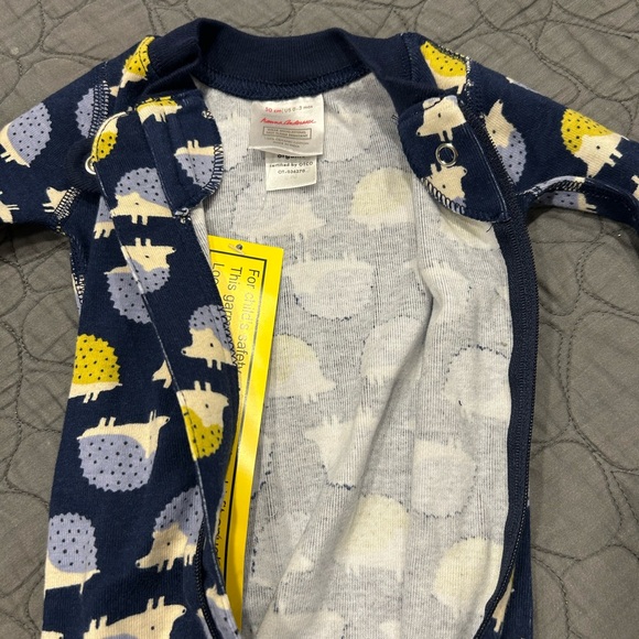 Navy Hedgehog Print Kids One Piece - Picture 5 of 6